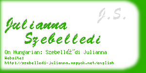 julianna szebelledi business card